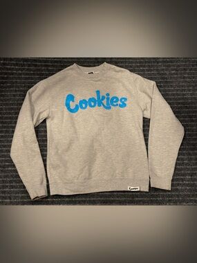 Cookies Dispensary Crewneck Gray Blue Pullover Sweatshirt Men's Size Small NWOT